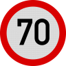 Limitare de viteza 70km, Indicator rutier | Semn de circulatie