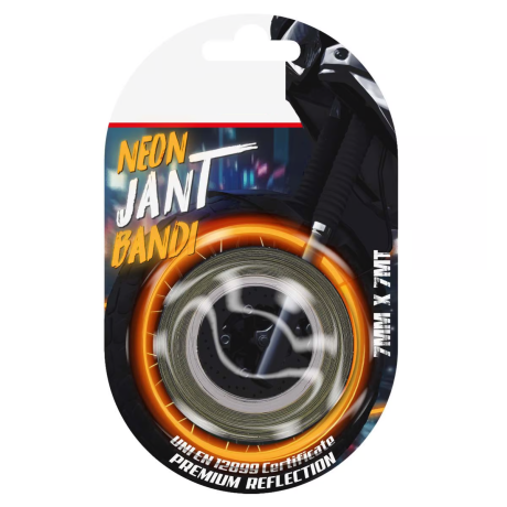 Banda adeziva reflectorizanta NEON, portocaliu, 0.7cm x 7m