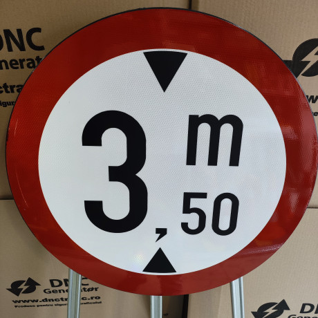 Accesul interzis vehiculelor cu inaltimea mai mare de 3,50m, Indicator rutier | Semn de circulatie