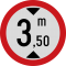 Accesul interzis vehiculelor cu inaltimea mai mare de 3,50m, Indicator rutier | Semn de circulatie