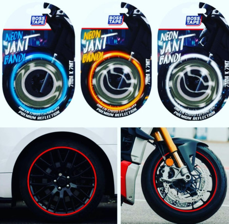 Banda adeziva reflectorizanta NEON, alb, 0.7cm x 7m