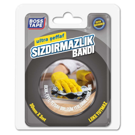 Banda adeziva pentru etansare plita, WC, cada, chiuveta, multifunctionala, transparenta si impermeabila,  3cm x 3m