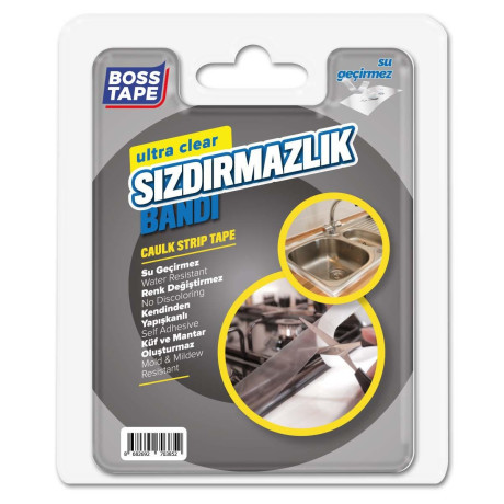 Banda adeziva pentru etansare plita, WC, cada, chiuveta, multifunctionala, transparenta si impermeabila,  3cm x 3m