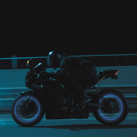 Banda adeziva reflectorizanta NEON, albastru, 0.7cm x 7m