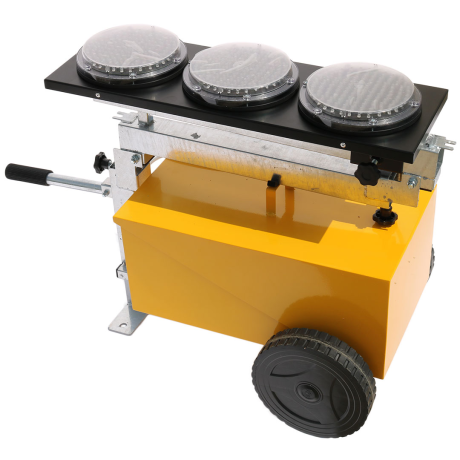 Set 2 Semafoare Mobile Rutiere cu 3 Lămpi LED pentru Lucrări în Trafic