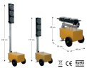 Set 2 semafoare mobile pentru semnalizarea lucrarilor, cu numaratoare
