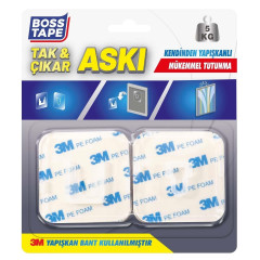 Banda adeziva 3M, tip carlig, detasabila, 60 x 60 mm