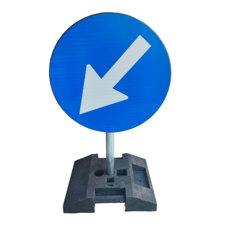 SET Indicator ocolire stanga cu suport mobil, stalp 1m, greutate 22kg