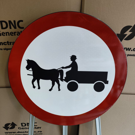 Accesul interzis vehiculelor cu tractiune animala, Indicator rutier | Semn de circulatie