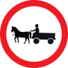 Accesul interzis vehiculelor cu tractiune animala, Indicator rutier | Semn de circulatie