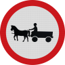 Accesul interzis vehiculelor cu tractiune animala, Indicator rutier | Semn de circulatie