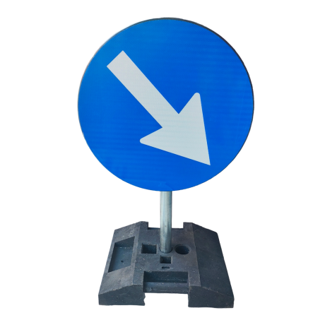 SET Indicator ocolire dreapta cu suport mobil, stalp 1m, greutate 22kg