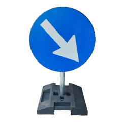 SET Indicator ocolire dreapta cu suport mobil, stalp 1m, greutate 22kg