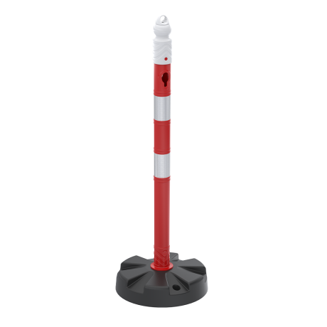 Stalp mobil cu 2 benzi reflectorizante, inaltime 1m, greutate 5.5kg