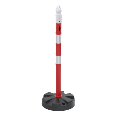 Stalp mobil cu 2 benzi reflectorizante, inaltime 1m, greutate 5.5kg