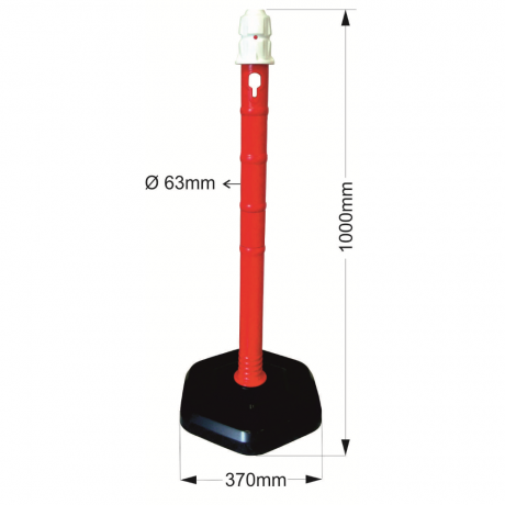 Stalp mobil cu greutate 3.7kg, diametru Ø 6.3cm