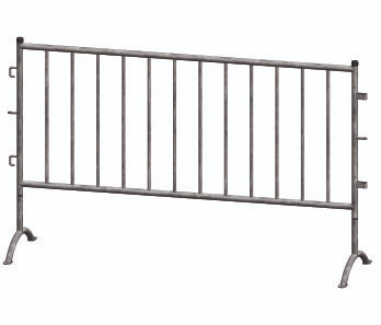 Gard metalic mobil pentru delimitarea traficului pietonal, 2m x 1.2m, greutate 18 kg