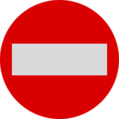 Indicator Accesul Interzis - Semn de Circulație Metalic 60cm