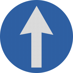 Inainte, Indicator rutier | Semn de circulatie