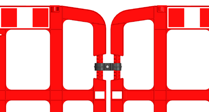 Gard Santier DNC, Semnalizare Rutiera Lucrari 1.5m X 1m, 10.5 kg, Rosu