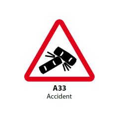Accident, Indicator rutier | Semn de circulatie