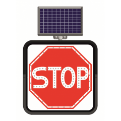 Indicator rutier solar cu leduri pentru semnalizarare: STOP