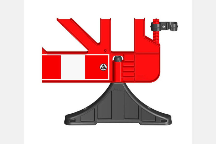 Gard Cu Panou Semnalizare Lucrari Si Ocolire Stanga, 12,5 kg. Rosu