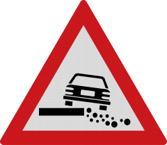 Acostament periculos (A12), Indicator rutier | Semn de circulatie