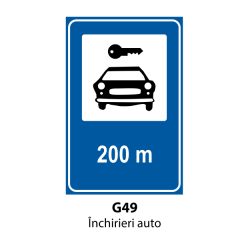 Inchirieri auto, Indicator rutier | Semn de circulatie
