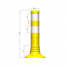 Stalp galben din cauciuc inaltime 45cm, TPU