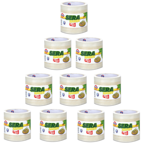 SET 10 buc x Benzi adezive pentru lipire / reparatie folie sera / solar, transparenta, 10cm x 25m