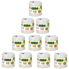 SET 10 buc x Benzi adezive pentru lipire / reparatie folie sera / solar, transparenta, 10cm x 25m