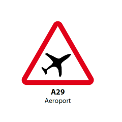 Aeroport, Indicator rutier | Semn de circulatie
