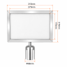 Panou A4 pentru stalpi de ghidare cu banda retractabila, vertical/orizontal, INOX