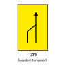 Ingustare temporara (U29), Indicator rutier | Semn de circulatie