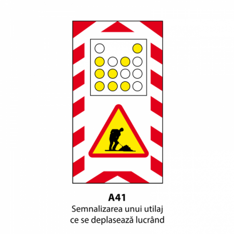 Semnalizarea unui utilaj ce se deplaseaza lucrand, Indicator rutier | Semn de circulatie