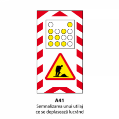 Semnalizarea unui utilaj ce se deplaseaza lucrand, Indicator rutier | Semn de circulatie