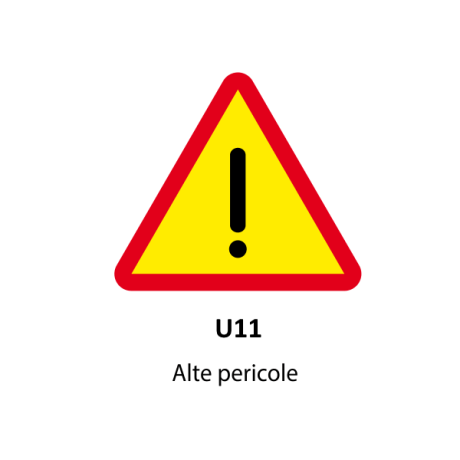 Atentie! Alte pericole, U11, Indicator rutier | Semn de circulatie