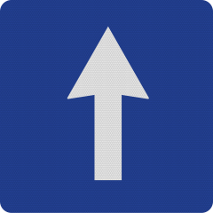 Indicator Sens Unic (G4) - Semn de Circulație Metalic 60x60cm