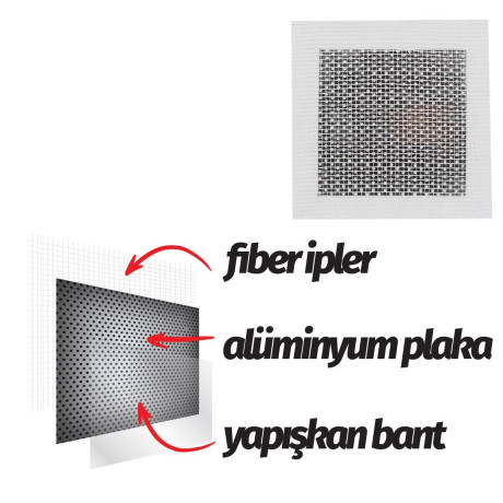 Banda tip petice pentru repararea peretelui, 20 x 20cm