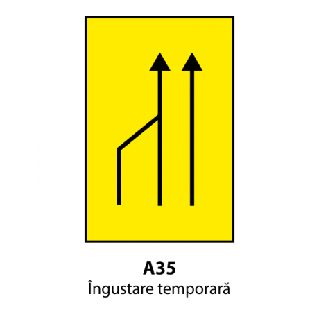 Ingustare temporara (U35), Indicator rutier | Semn de circulatie
