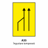 Ingustare temporara (U35), Indicator rutier | Semn de circulatie