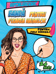 Banda dublu adeziva pentru fixarea hainelor, set 24 bucati, 25 x 75mm