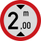 Accesul interzis vehiculelor cu inaltimea mai mare de 2m, Indicator rutier | Semn de circulatie