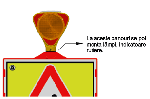SET 10 buc. Lampi pentru semnalizare lucrari, suport rotativ, reflectorizanta, lumina intermitenta galbena