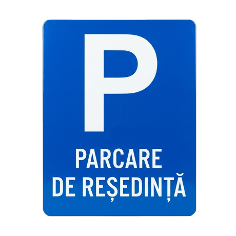 Indicator Rutier Parcare de Reședință (G34r) - Semn de Circulație Metalic 65x50cm