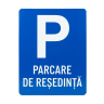 Indicator Rutier Parcare de Reședință (G34r) - Semn de Circulație Metalic 65x50cm