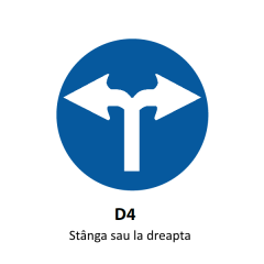 La stanga sau la dreapta, Indicator rutier | Semn de circulatie