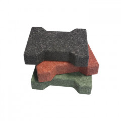 Pavele, Dale de cauciuc, tip Dublu T, interblocabile, SBR, 24.5cm x 19.5cm