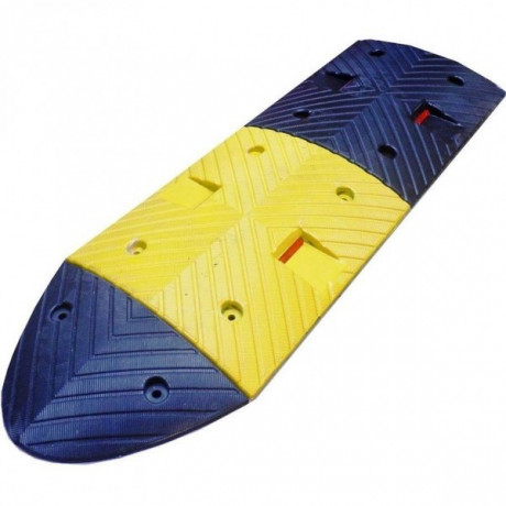 Limitator de viteza din cauciuc cu inaltimea de 5cm cu catadioptrii, culori alternative